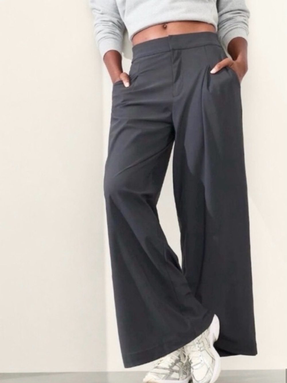 Athleta Pinnacle High Rise Trouser in Grey